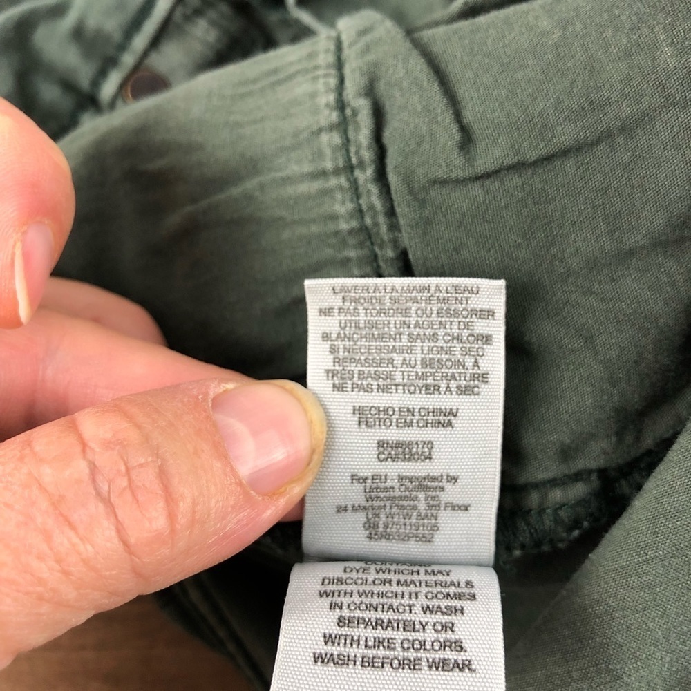 Free People green sueded sateen zipper back skinny jeans, 00/24 - Picture 12 of 16